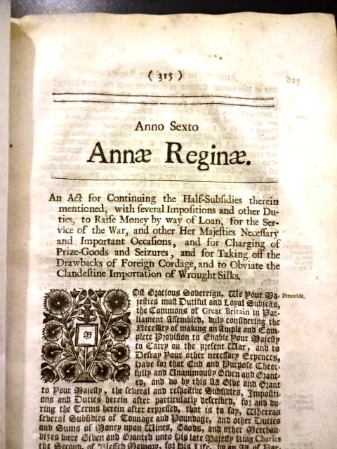 1707 Seven English Acts of Queen Anne - 3