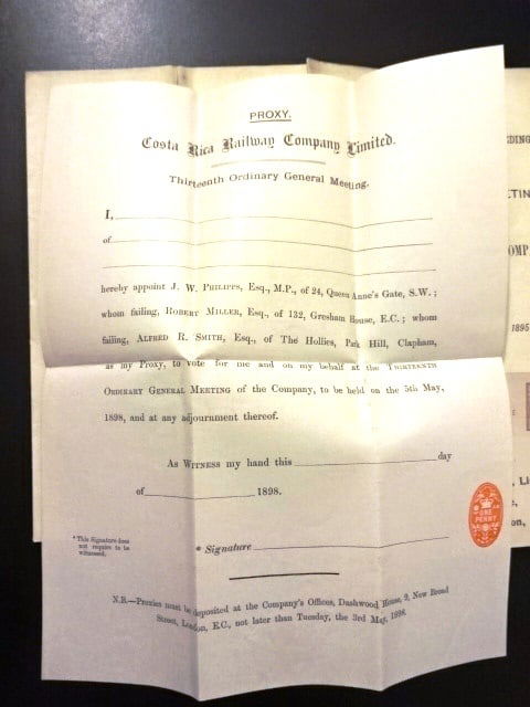 1895 LOT South American Railroad Stock and Notices - 2