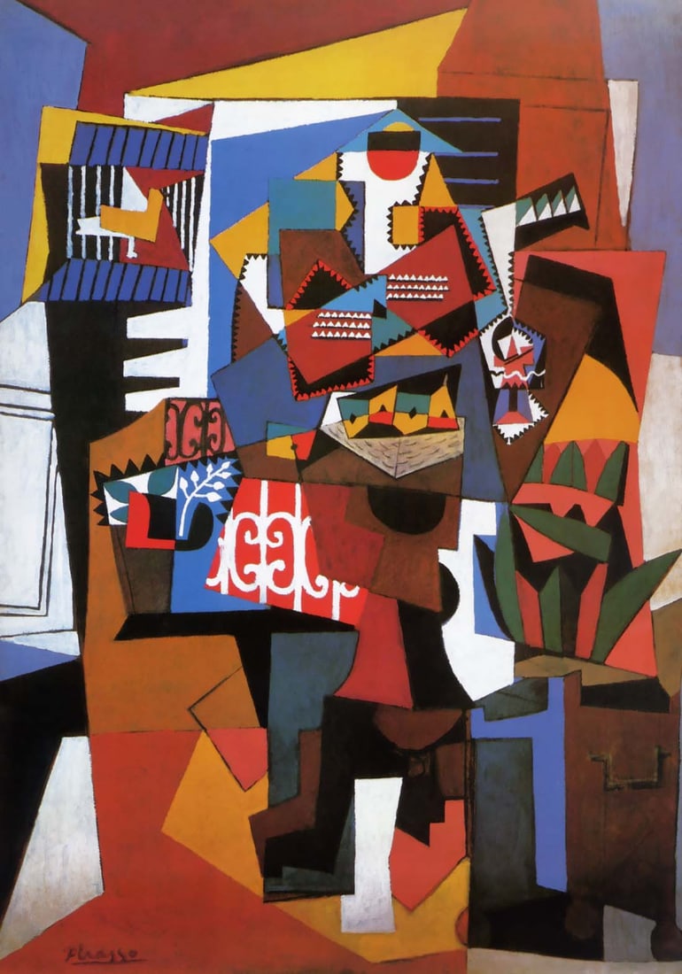 Picasso The bird cage Giclee Numbered Edition: Title: Picasso The bird cage Giclee Numbered Edition Artist: Pablo Picasso Description: Artist: Pablo Picasso Title: The bird cage Medium: Giclee Marks: L.E numbered Paper size: watercolor