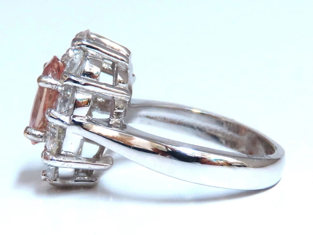 GIA Certified 2.05ct Natural Padparadscha Pink Sapphire Diamond Ring Fine - 3
