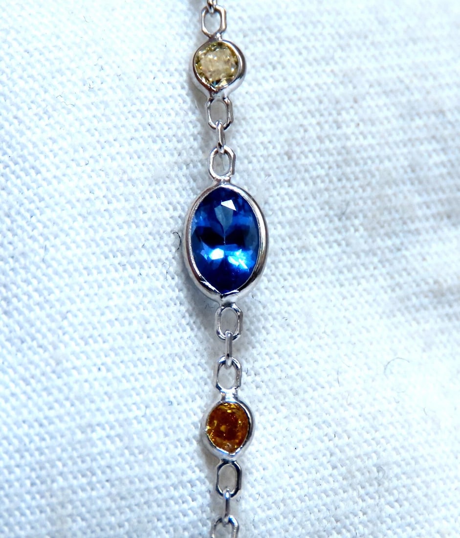 13.92ct Natural Tanzanite Fancy Diamonds Yard Necklace 14kt** - 6