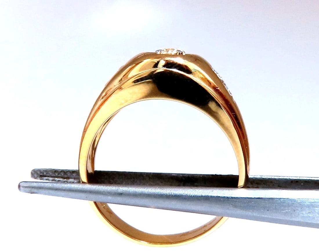 .32ct. mens natural round diamond solitaire ring 14kt - 4