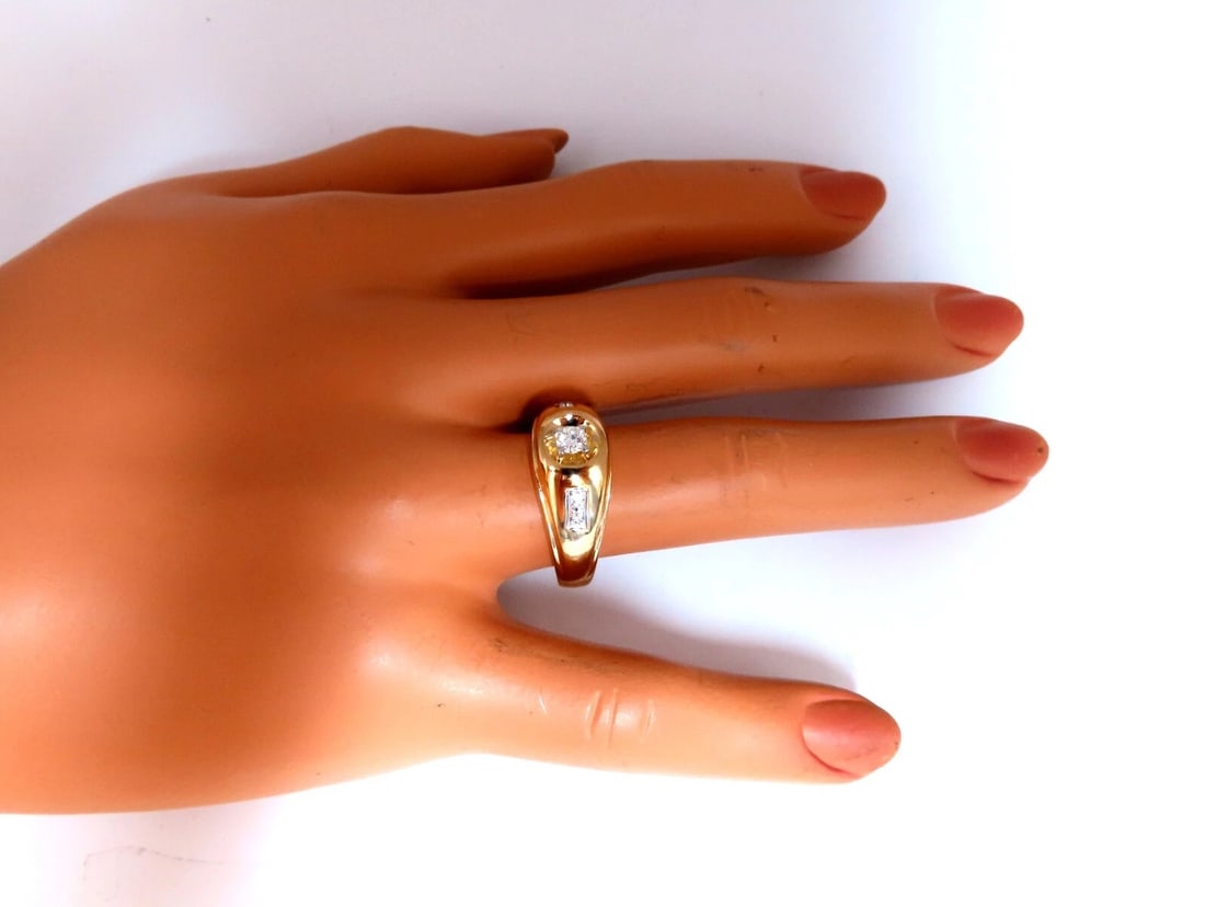 .32ct. mens natural round diamond solitaire ring 14kt - 5