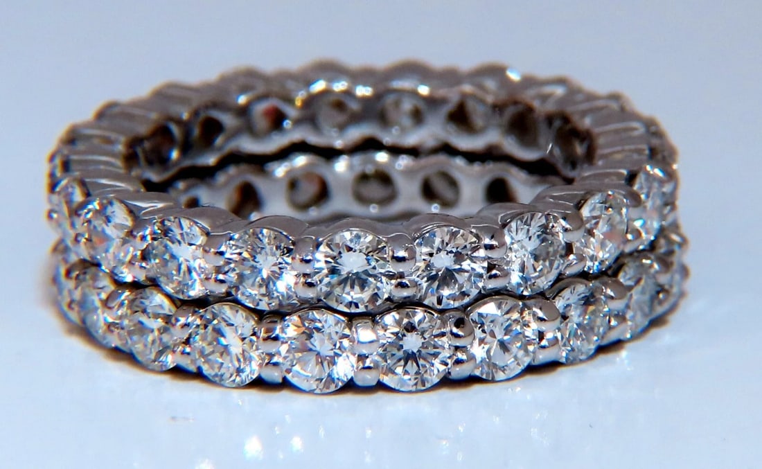 Stackable Ruby Diamonds eternity Rings 14kt Natural Vivid Red Stacking 11.36ct** - 4