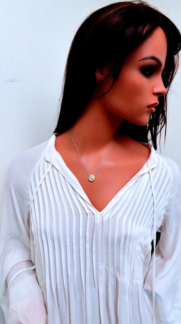 GIA Certified .55ct Diamond Cluster Necklace Circular Revolver** - 3