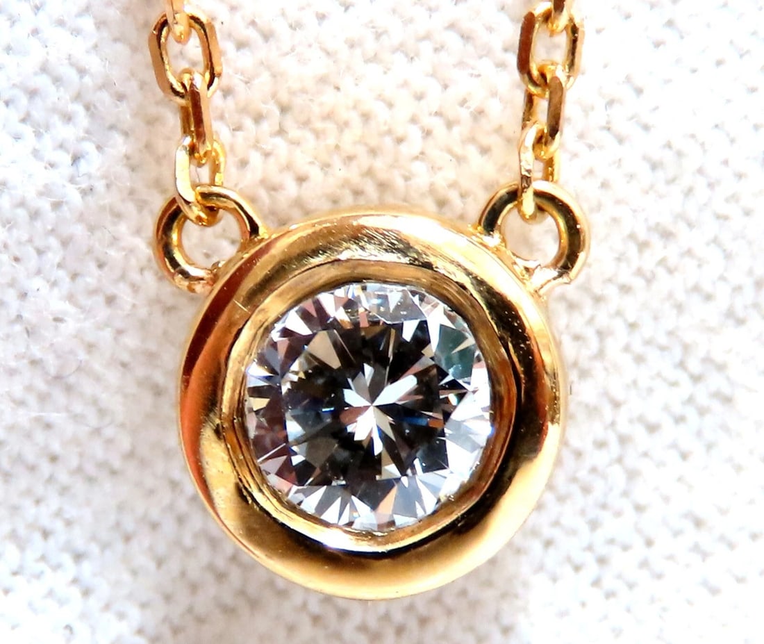 GIA Certified .44ct Diamond Solitaire Necklace G/Vs1** - 4