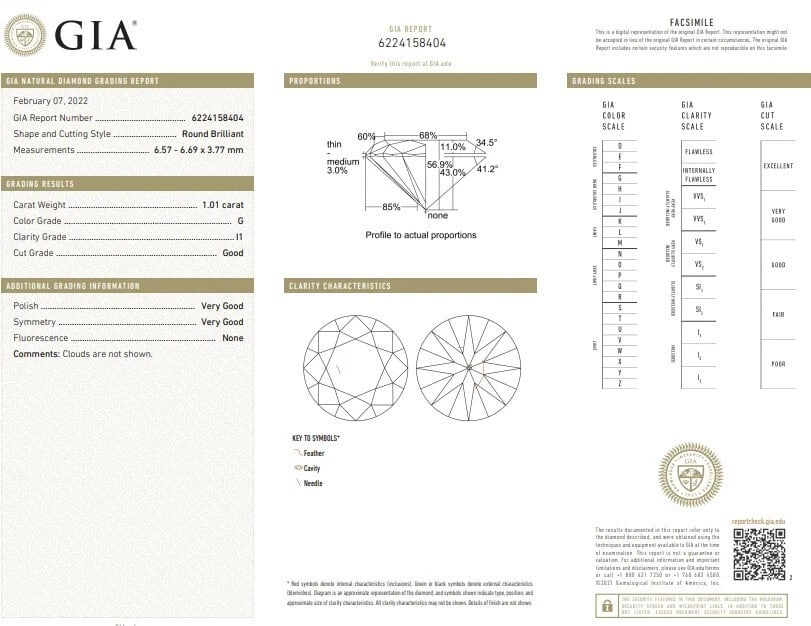 Diamond Studs GIA Certified 2.07ct Earrings 14kt** - 6