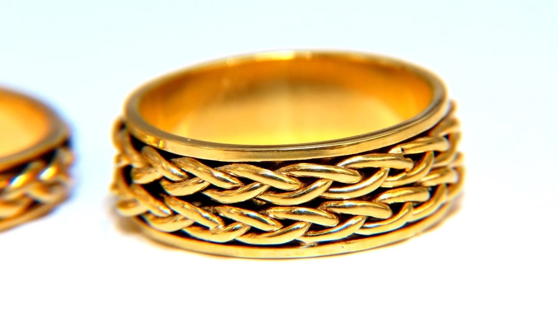 Wedding Bands Matching 14kt Gold 7.5 4.5mm Size: 9 9.25** - 4