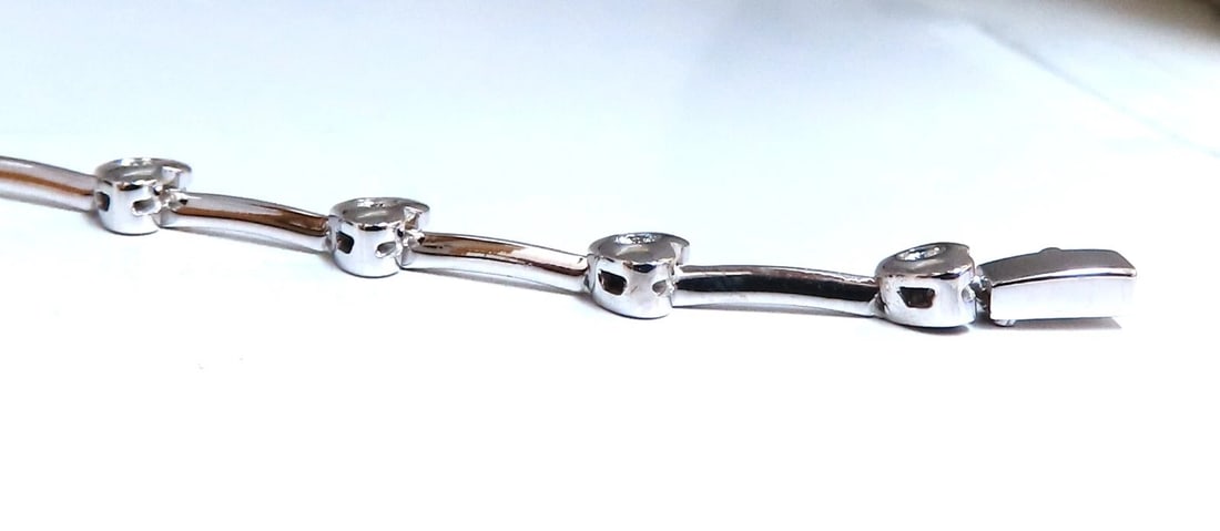 .80ct Natural Diamonds Heart Link Bracelet 14kt gold ** - 4