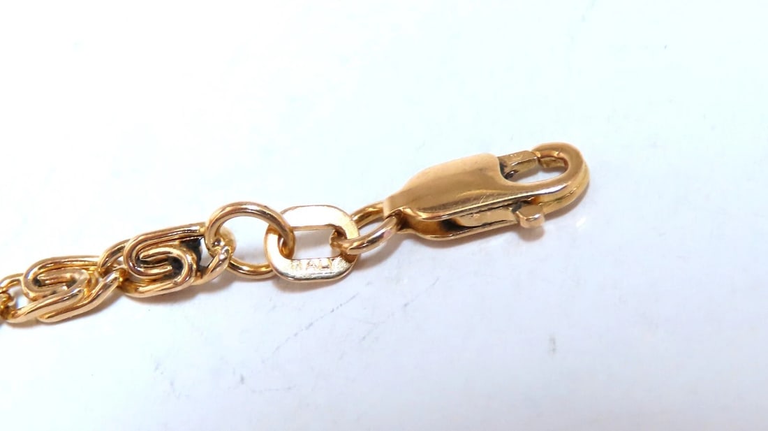 Vintage Paper Mini Clip Link 14kt Gold Bracelet 7 inch** - 3