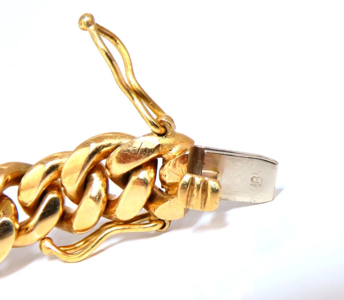 Curb Link ID Tag Bracelet 18kt gold 8 inch 50.5 Grams** - 7