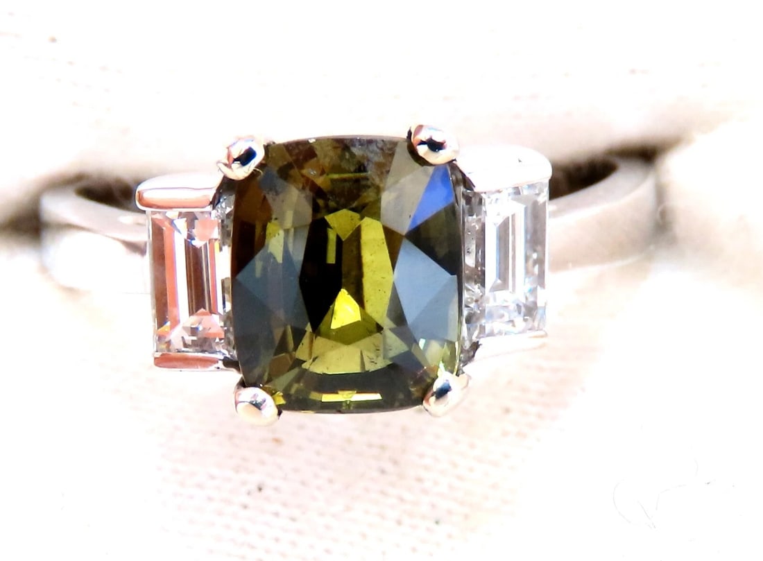 GIA Certified 1.87ct natural color change alexandrite diamond ring 14kt** - 6