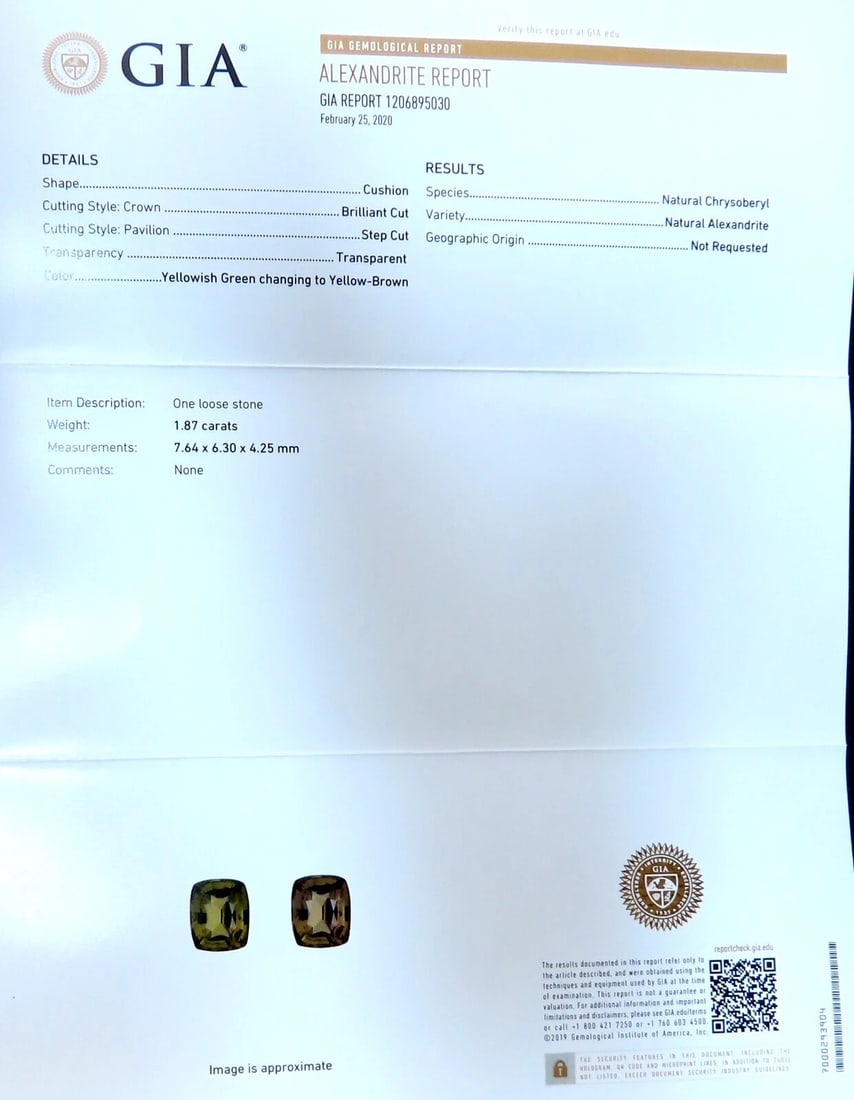 GIA Certified 1.87ct natural color change alexandrite diamond ring 14kt** - 8