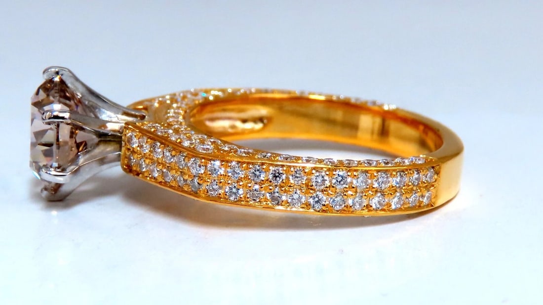 GIA certified 2.27ct Natural Diamond ring 14kt Solitaire - 3