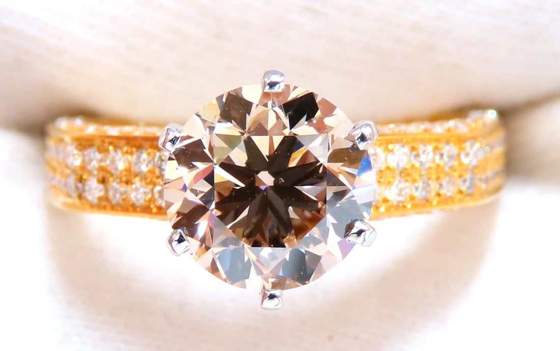 GIA certified 2.27ct Natural Diamond ring 14kt Solitaire - 5