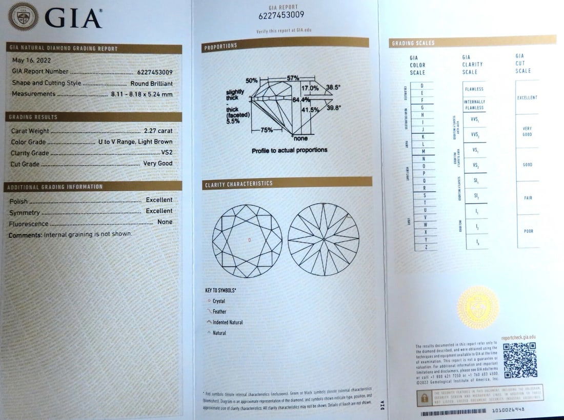 GIA certified 2.27ct Natural Diamond ring 14kt Solitaire - 8