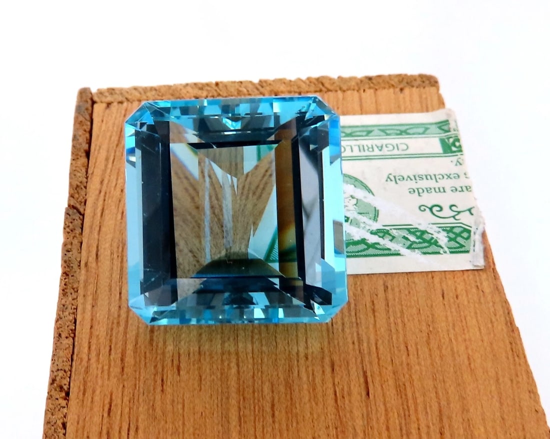 GIA Certified 46.87ct Natural Blue Emerald Cut Aquamarine Magnificent** - 6