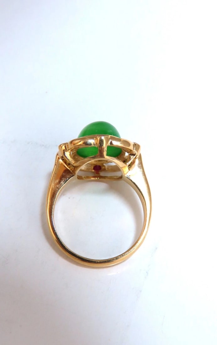 14kt Jade Ruby Ring - 4