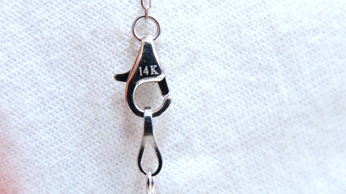 23 carat multi-colored natural spinel diamonds yard necklace 24 inch 14kt gold** - 5