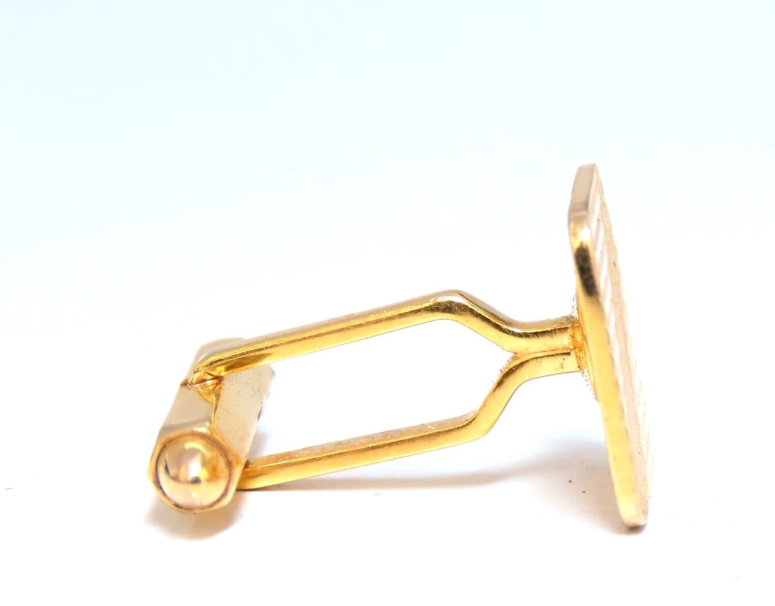 14kt stripe and staggered retro cufflinks** - 5