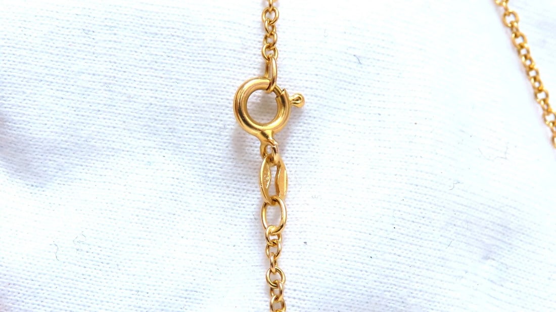 14kt gold cross diamond pendant 14kt 14 inch** - 5