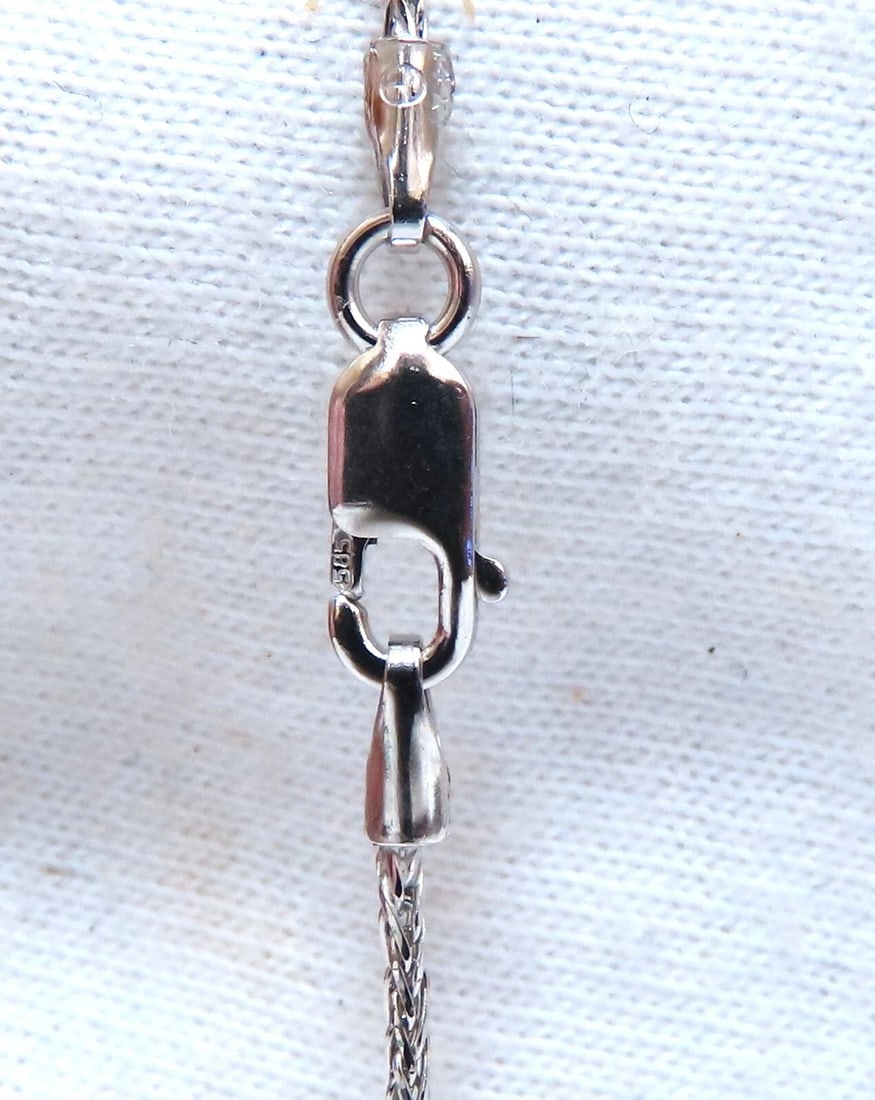 8 mm South Sea Pearls diamonds x necklace 14 karat white gold** - 6