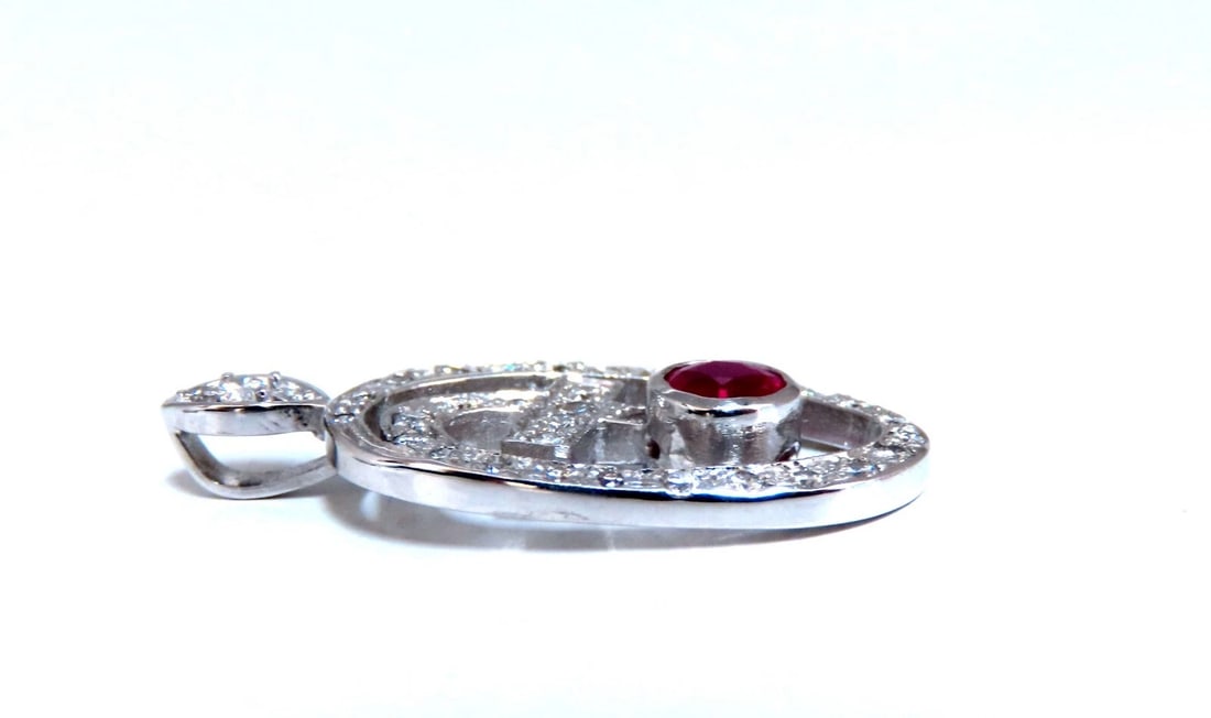 1.00ct Natural Ruby Diamonds Iconic Pendant 14kt ** - 4