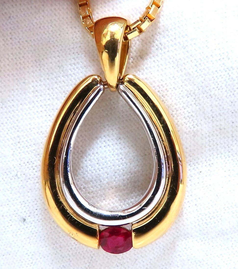 .40ct Natural Ruby Necklace 18kt ** - 2