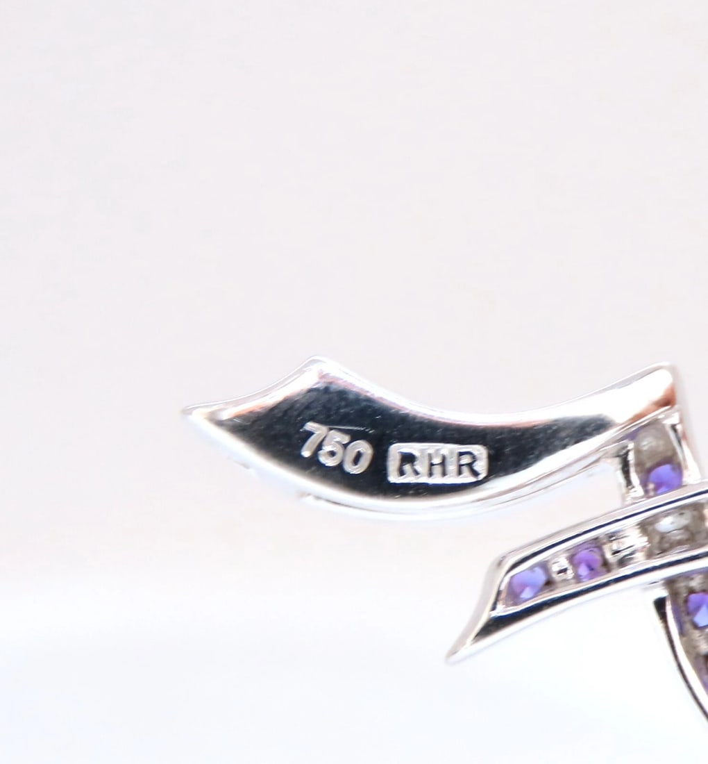 2.50ct Natural Amethyst Iconic Natural Amethyst Pin 18kt Gold** - 5