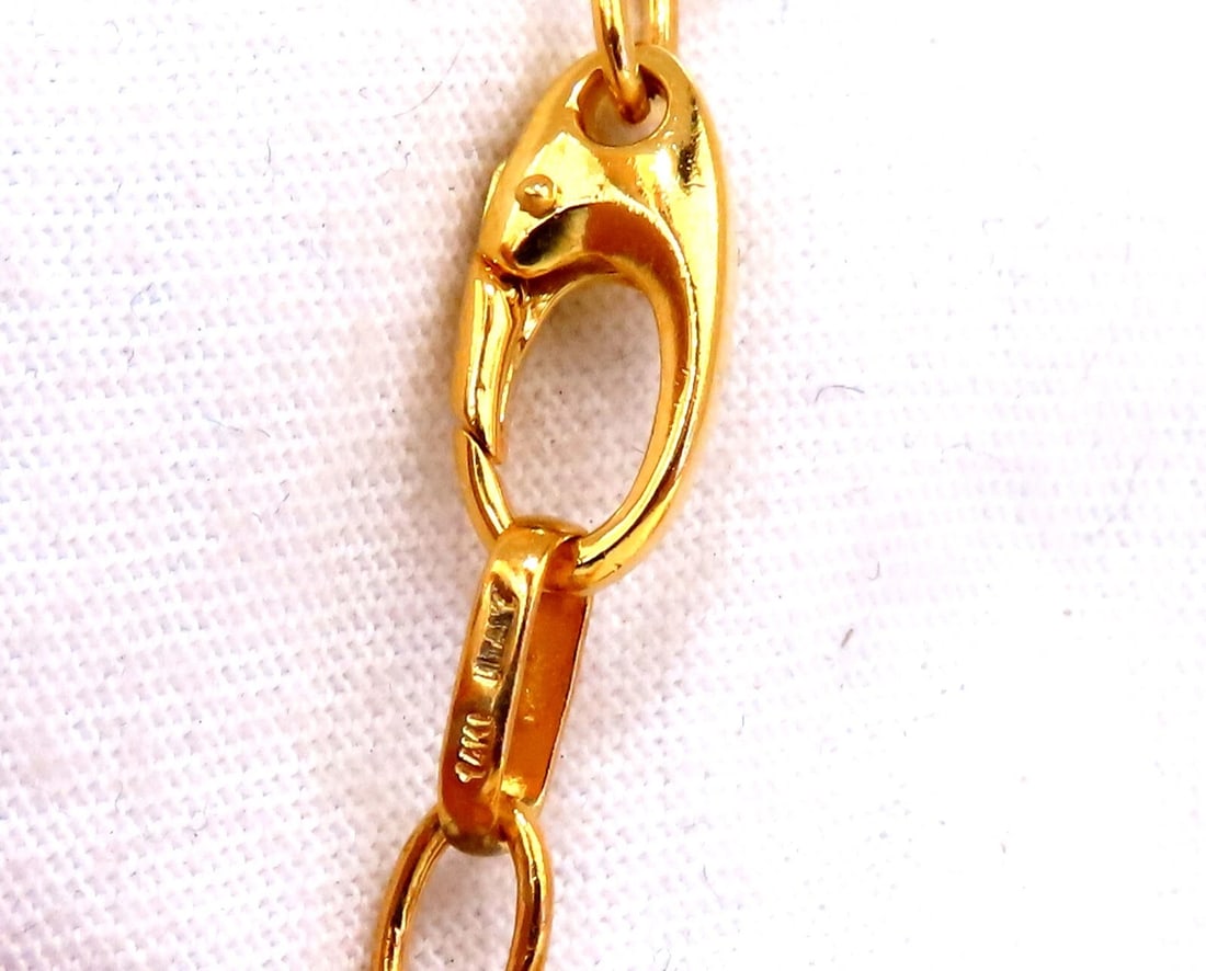 10ct Natural Tourmaline Dangle Necklace 14kt** - 3