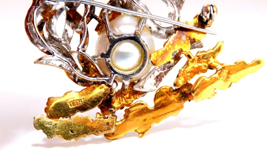 Vintage Rare Bandit Jackrabbit Pearl Pin 18kt Rabbit Bunny** - 7