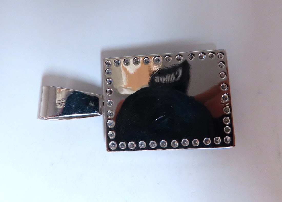 Natural Lapis Lazuli Diamonds Pendant 14kt** - 4