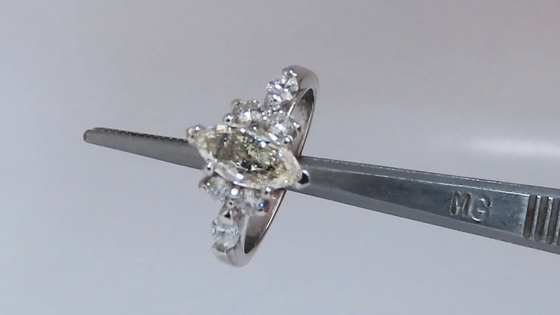 GIA Certified .72ct Natural Marquise Diamond 14kt** - 3