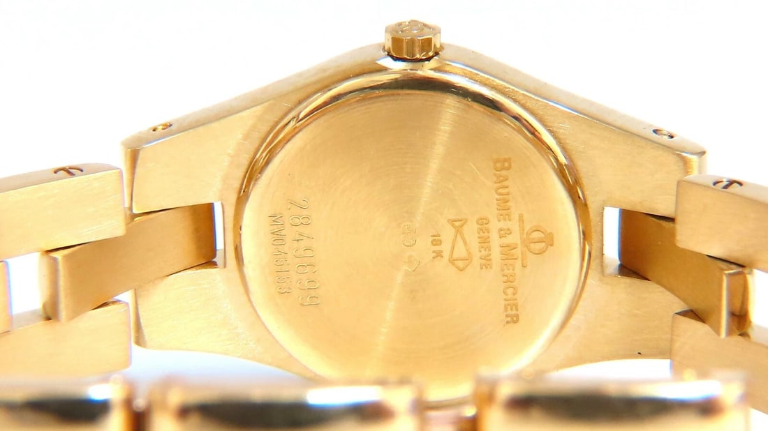 Baume Mercier ladies diamond gold watch 18kt gold** - 4
