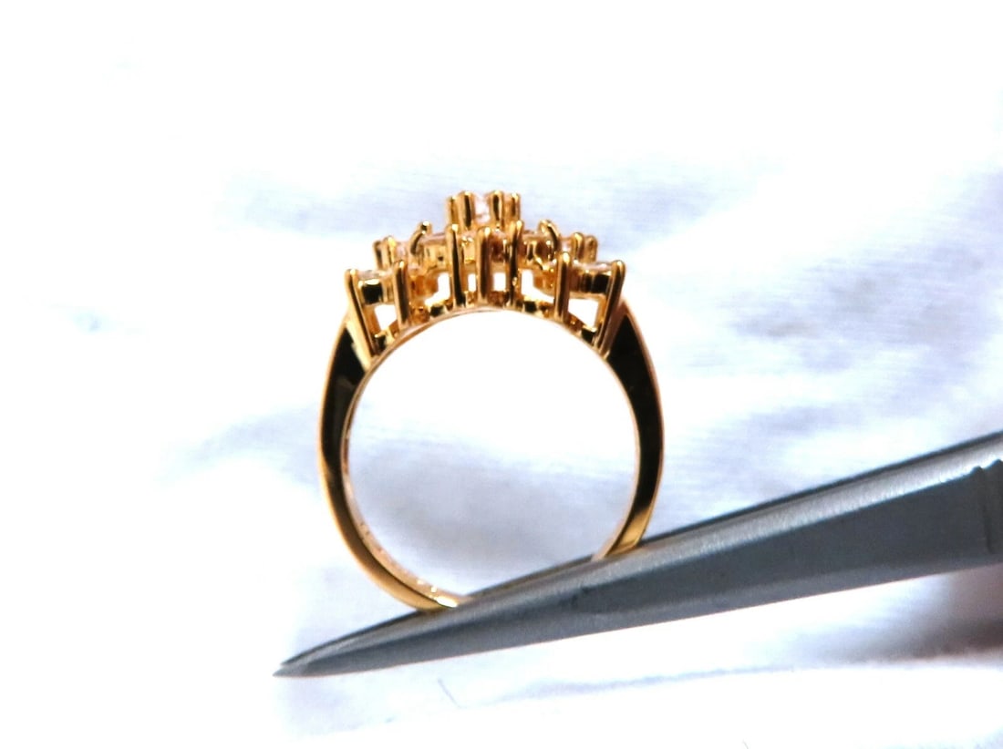 .80ct Natural Diamonds Cluster Ring 14kt gold** - 7