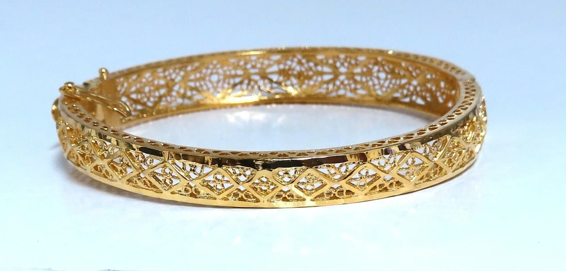 Filigree Bangle Bracelet 14kt** - 5