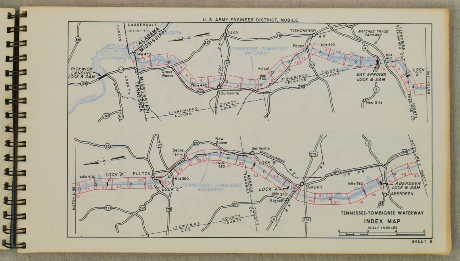 1985 Tennessee-Tombrigbee (Tenn-Tom) Waterway Charts - 3