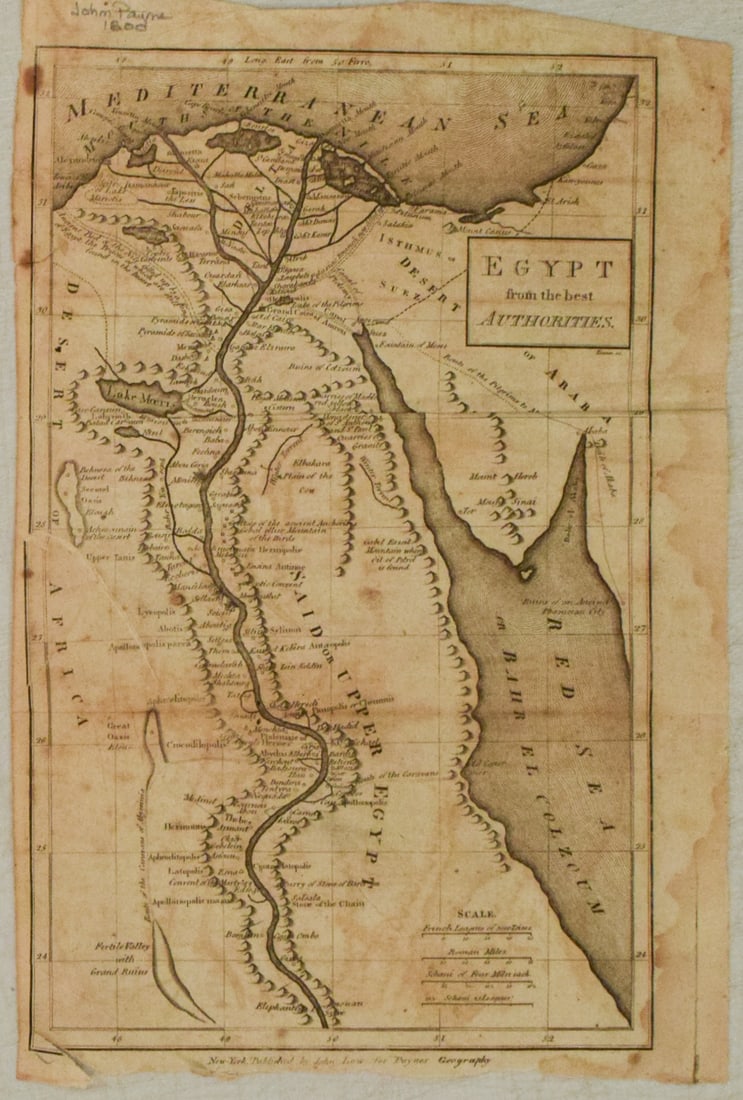 1800 Payne Map of Egypt -- Egypt from the Best Authorities (1 of 1)