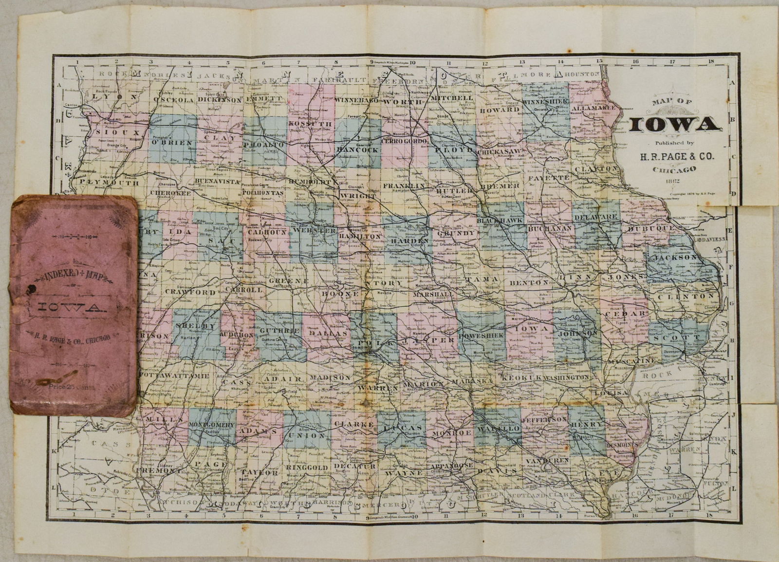 1862 Page Map of Iowa -- Map of Iowa (1 of 1)