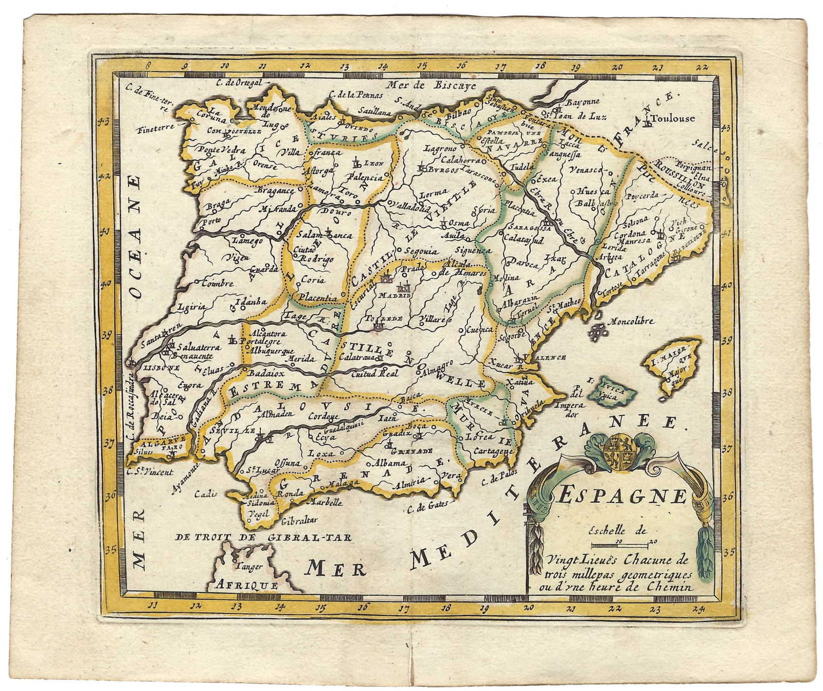 1692 Peeters Map of Spain and Portugal -- Espagne (1 of 1)