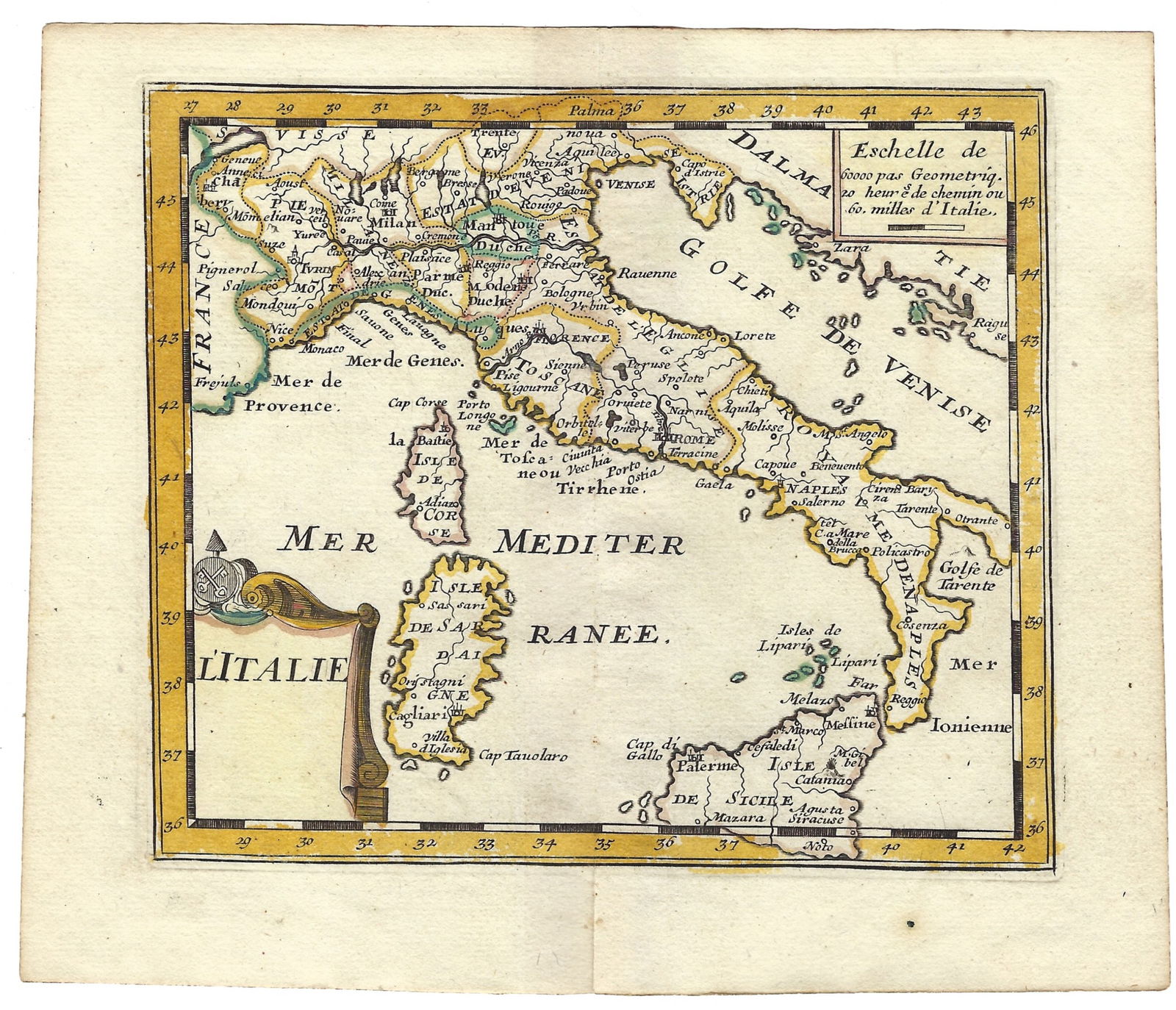 1692 Peeters Map of Italy - L'Italie (1 of 1)