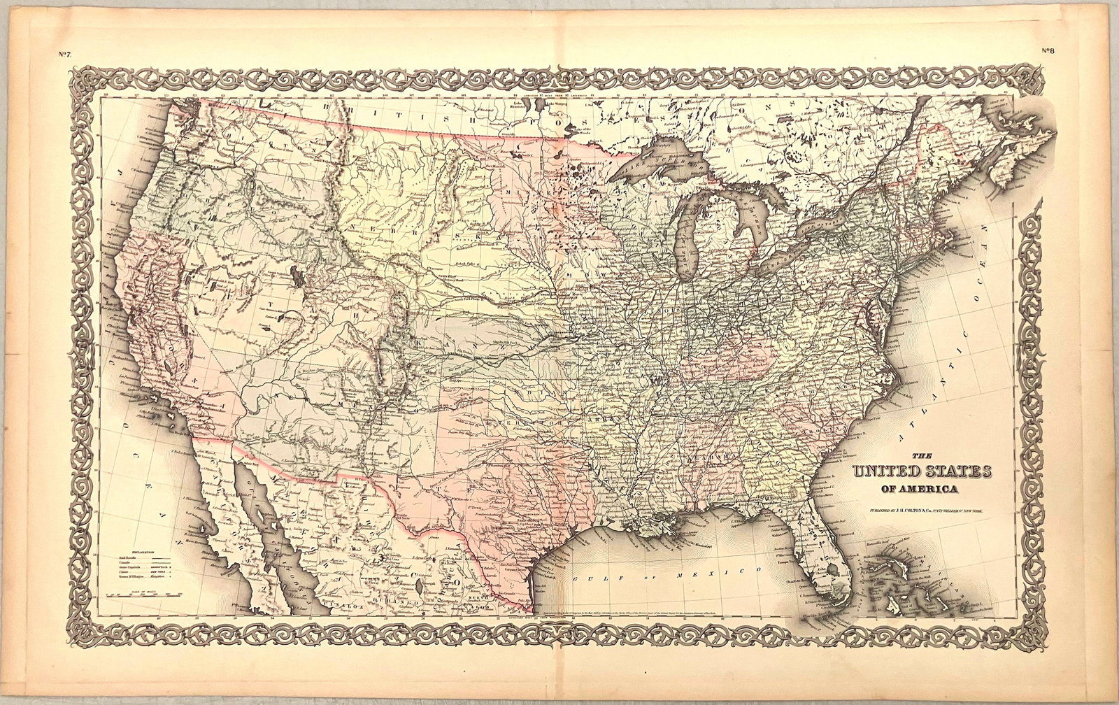 1855 Colton Map of the United States -- The United States of America (1 of 1)