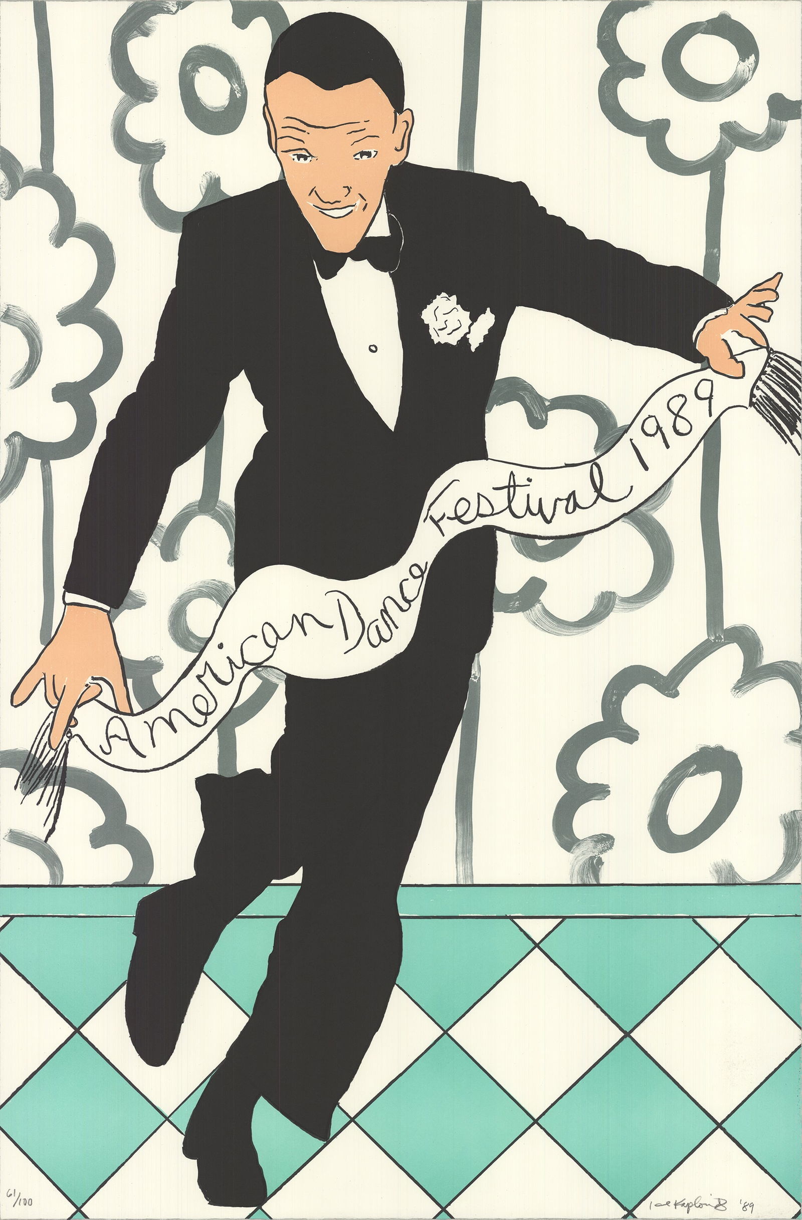 Jane Kaplowitz - American Dance Festival 1989 - 1989 Serigraph - SIGNED 38" x 25": Title: Jane Kaplowitz - American Dance Festival 1989 - 1989 Serigraph - SIGNED 38" x 25" Artist: Jane Kaplowitz Additional Information: American Dance Festival 1989 Description: "American Dance