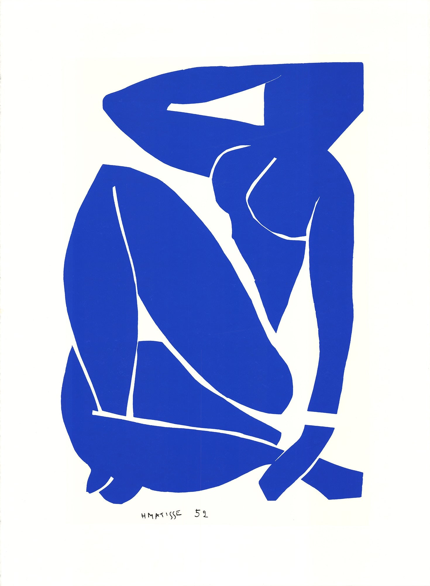 Henri Matisse - Blue Figure III - 2005 Serigraph 30" x 22": Title: Henri Matisse - Blue Figure III - 2005 Serigraph 30" x 22" Artist: Henri Matisse Additional Information: Blue Figure III Description: "Blue Figure III" by Henri Matisse, 2005 Unsigned