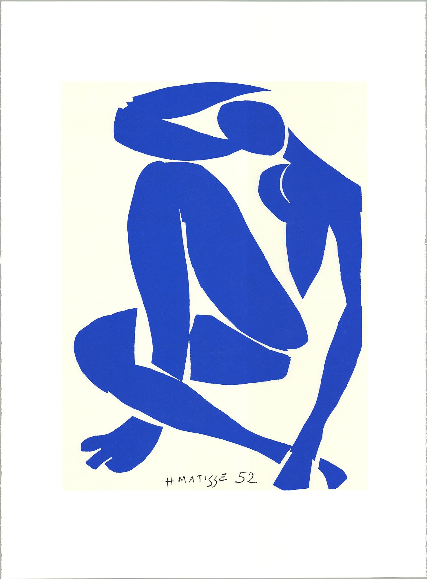 Henri Matisse - Blue Figure IV - 2005 Serigraph 30" x 22": Title: Henri Matisse - Blue Figure IV - 2005 Serigraph 30" x 22" Artist: Henri Matisse Additional Information: Blue Figure IV Description: "Blue Figure IV" by Henri Matisse, 2005 Unsigned Serigraph.