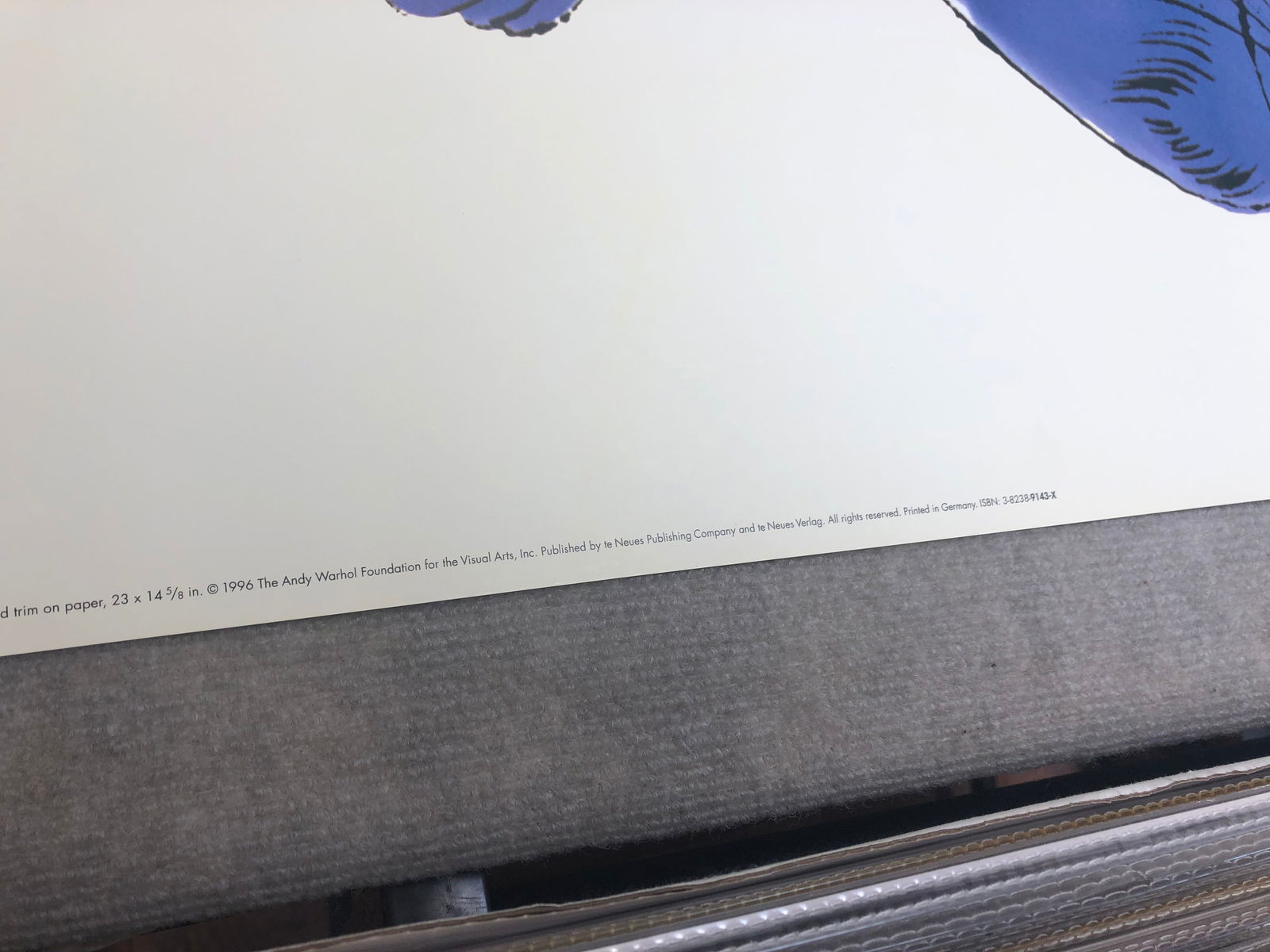 Andy Warhol - Cat (Blue) - 1996 Offset Lithograph 31.5" x 23.5" - 10