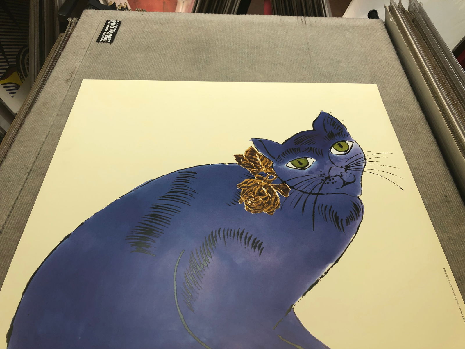Andy Warhol - Cat (Blue) - 1996 Offset Lithograph 31.5" x 23.5" - 6