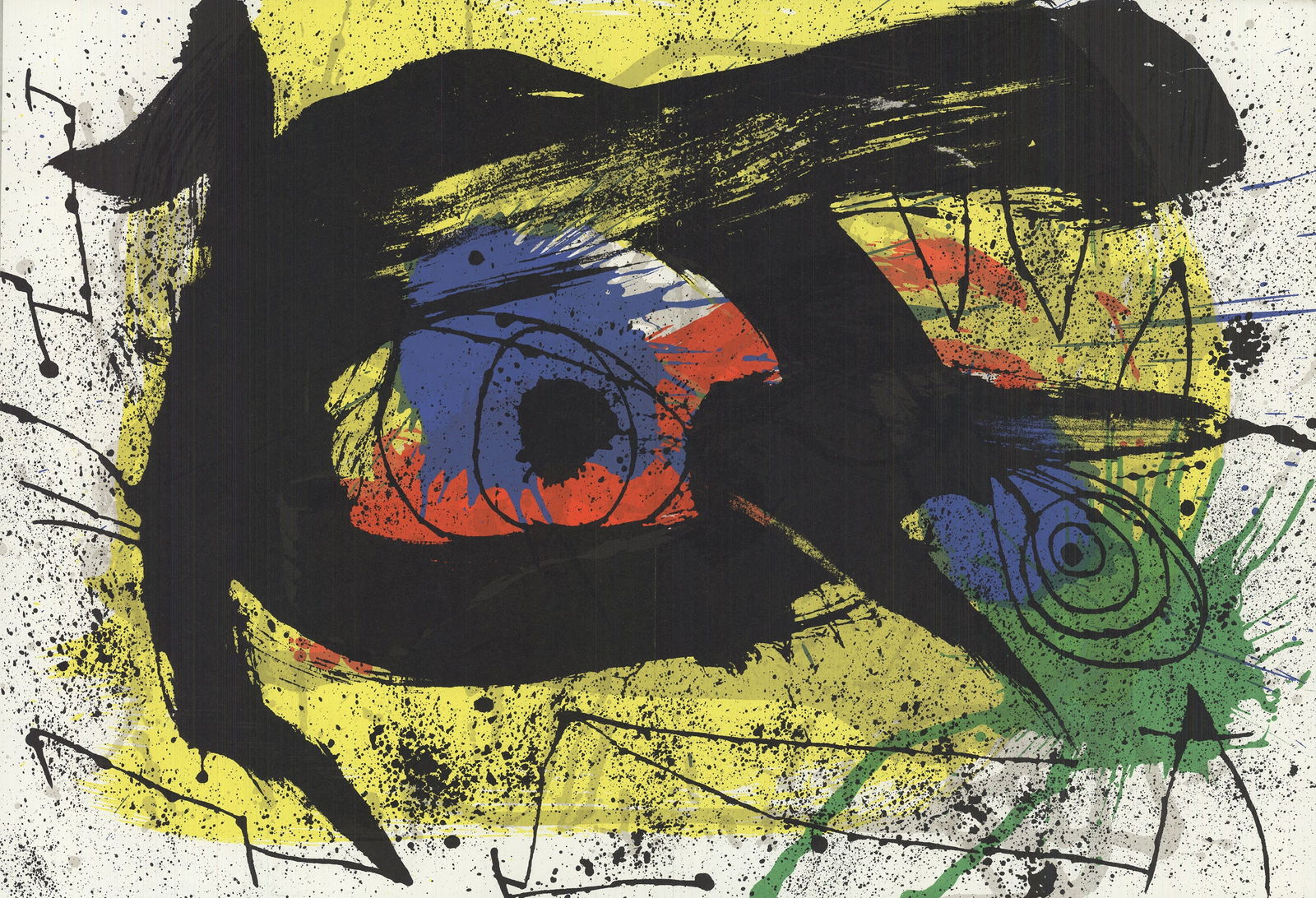 Joan Miro - Derriere le Miroir no. 203, pg 4,5 - 1973 Lithograph 15" x 22": Title: Joan Miro - Derriere le Miroir no. 203, pg 4,5 - 1973 Lithograph 15" x 22" Artist: Joan Miro Additional Information: Derriere le Miroir no. 203, pg 4,5 Description: "Derriere le Miroir no.