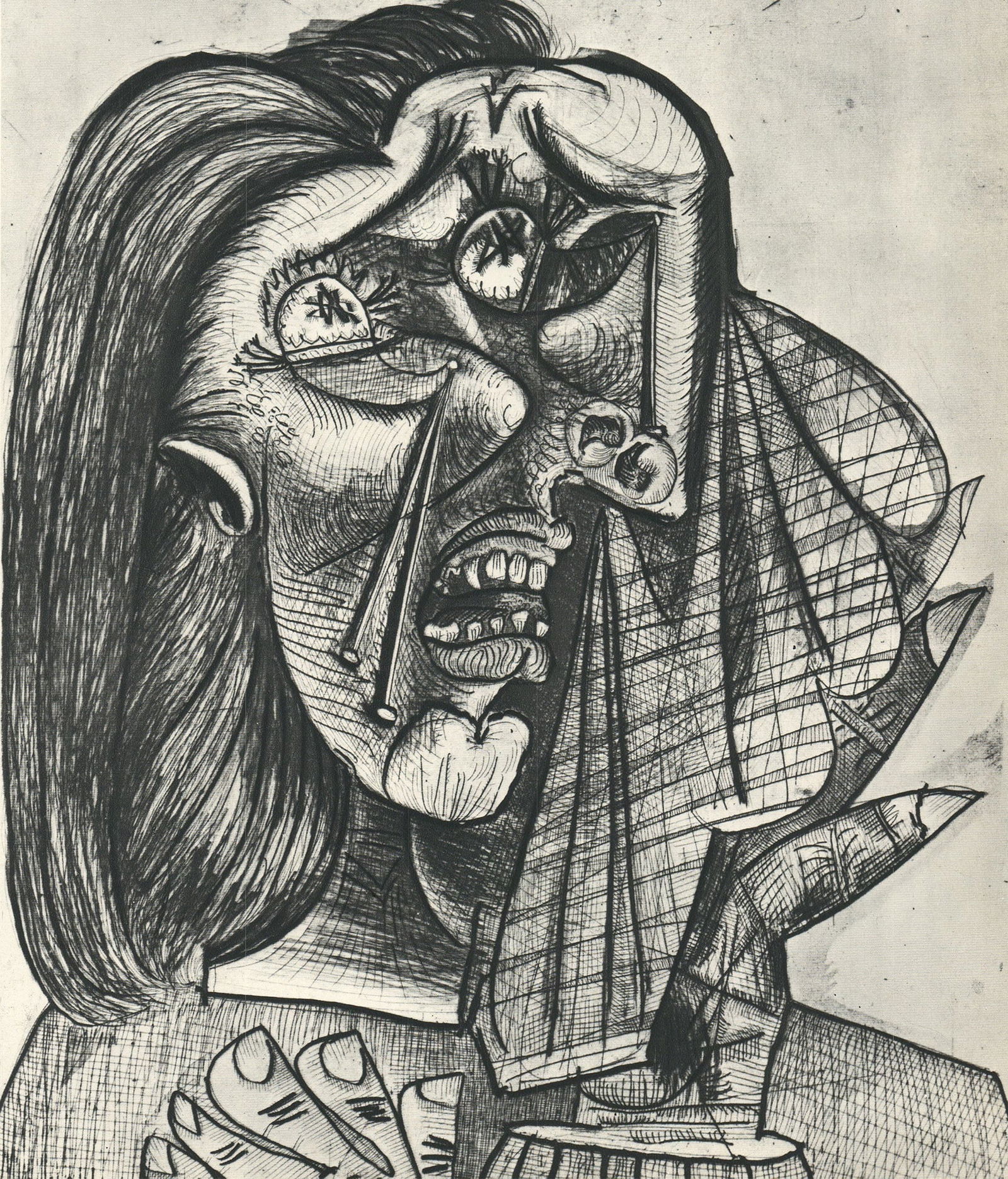 Pablo Picasso - Femme qui pleure - 1971 Offset Lithograph 12.25" x 9.5" - 3