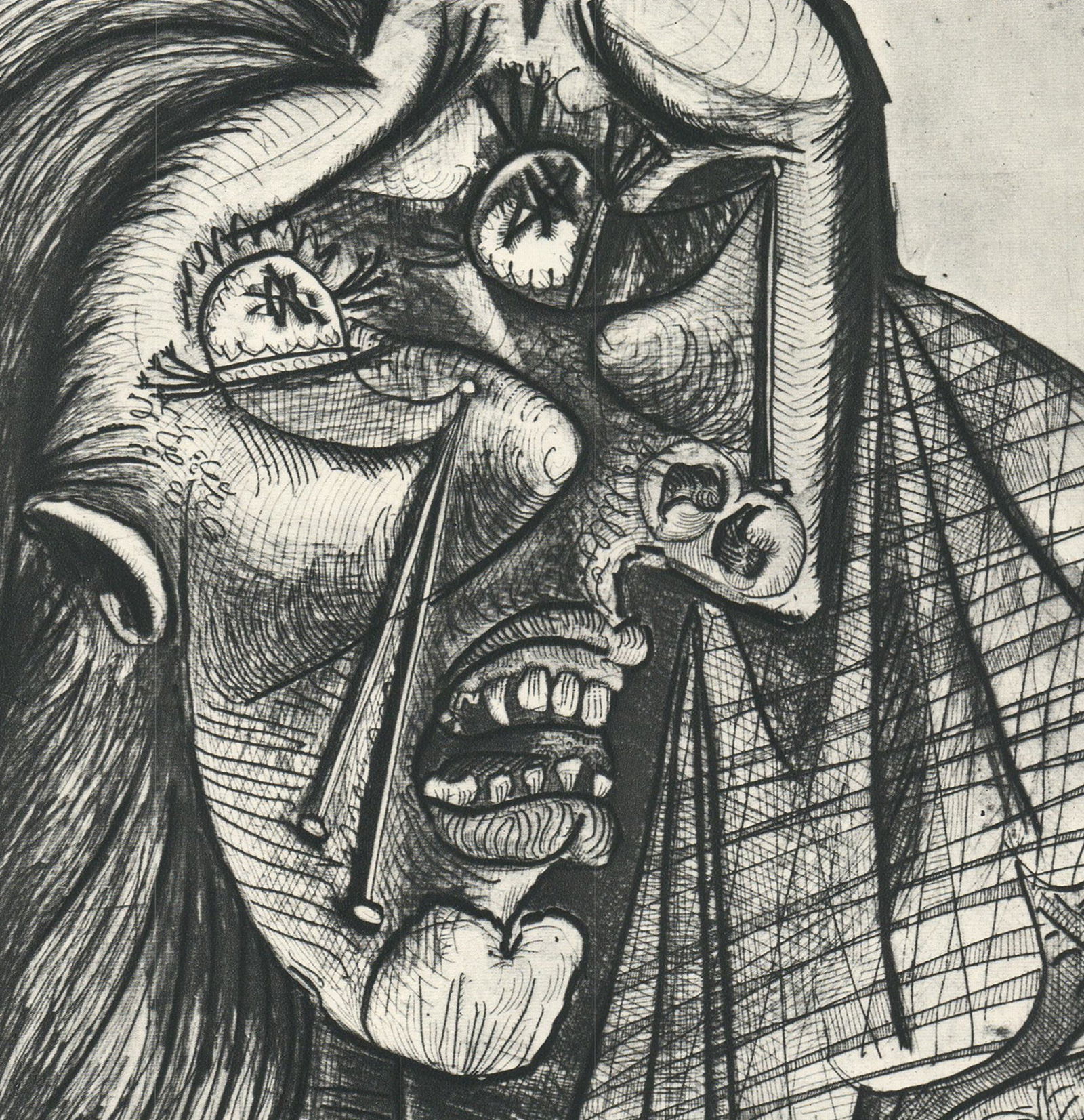 Pablo Picasso - Femme qui pleure - 1971 Offset Lithograph 12.25" x 9.5" - 4